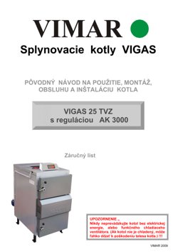 Návod na obsluhu VIGAS 25 TVZ AK 3000